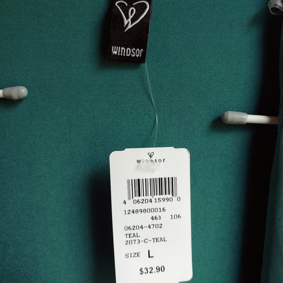 New Windsor Lounge Wear Pajamas - 2-Piece Set, Size Large, Teal - Picture 13 of 15